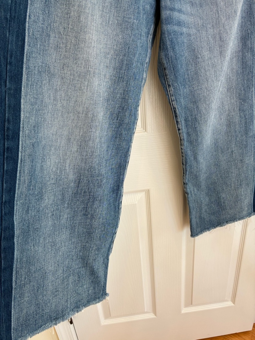 Lauren Ralph Lauren Two-Tone Wide Leg Jeans - Light & Dark Blue size 12 - Picture 3 of 4